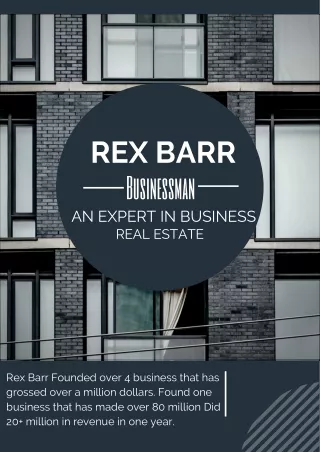 Sucessfull Businessman |REX BARR