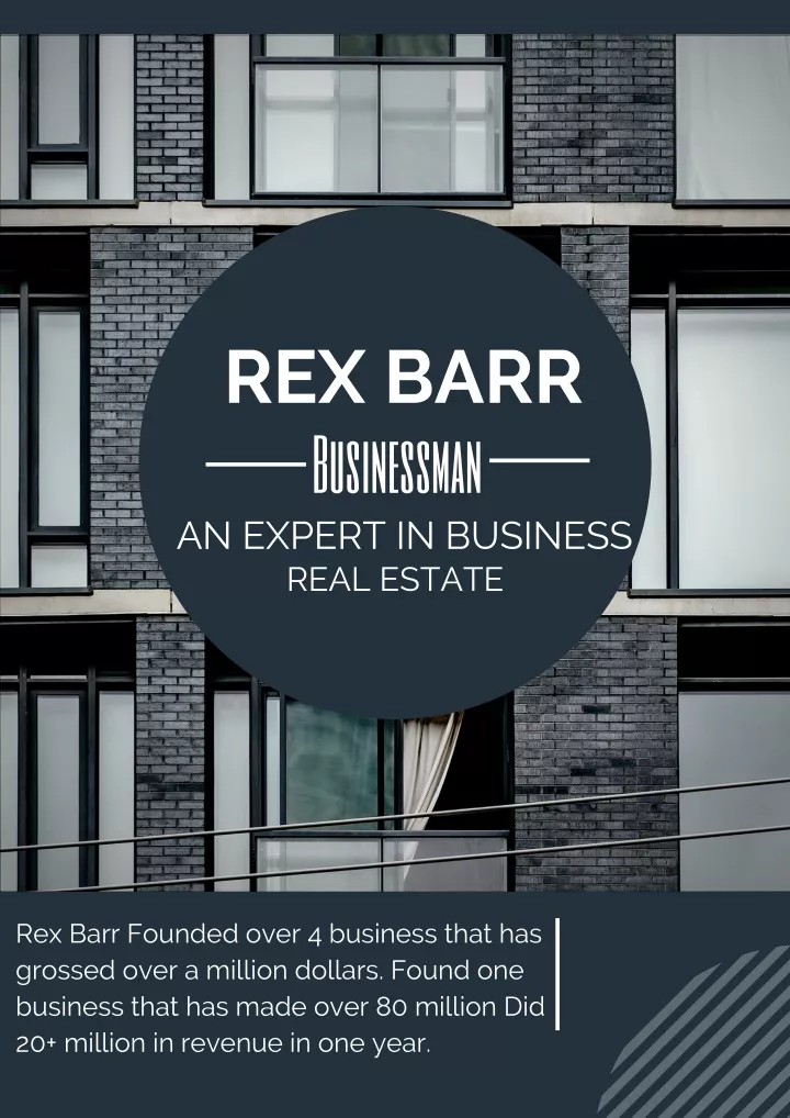 rex barr businessman an expert in business real