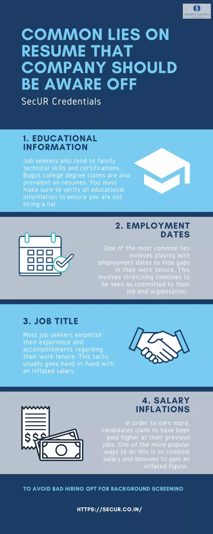 common lies on resume that company should