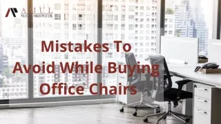 Mistakes To Avoid While Buying Office Chairs
