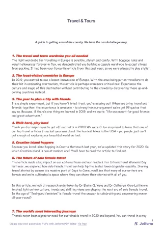 A guide to getting around the country. We have the comfortable journey.