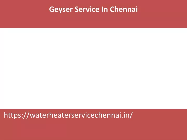 geyser service in chennai