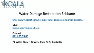 Top-level Services At Low Expense water damage restoration Brisbane