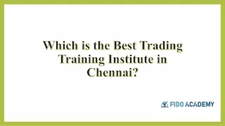 Best Trading Training Institute in chennai