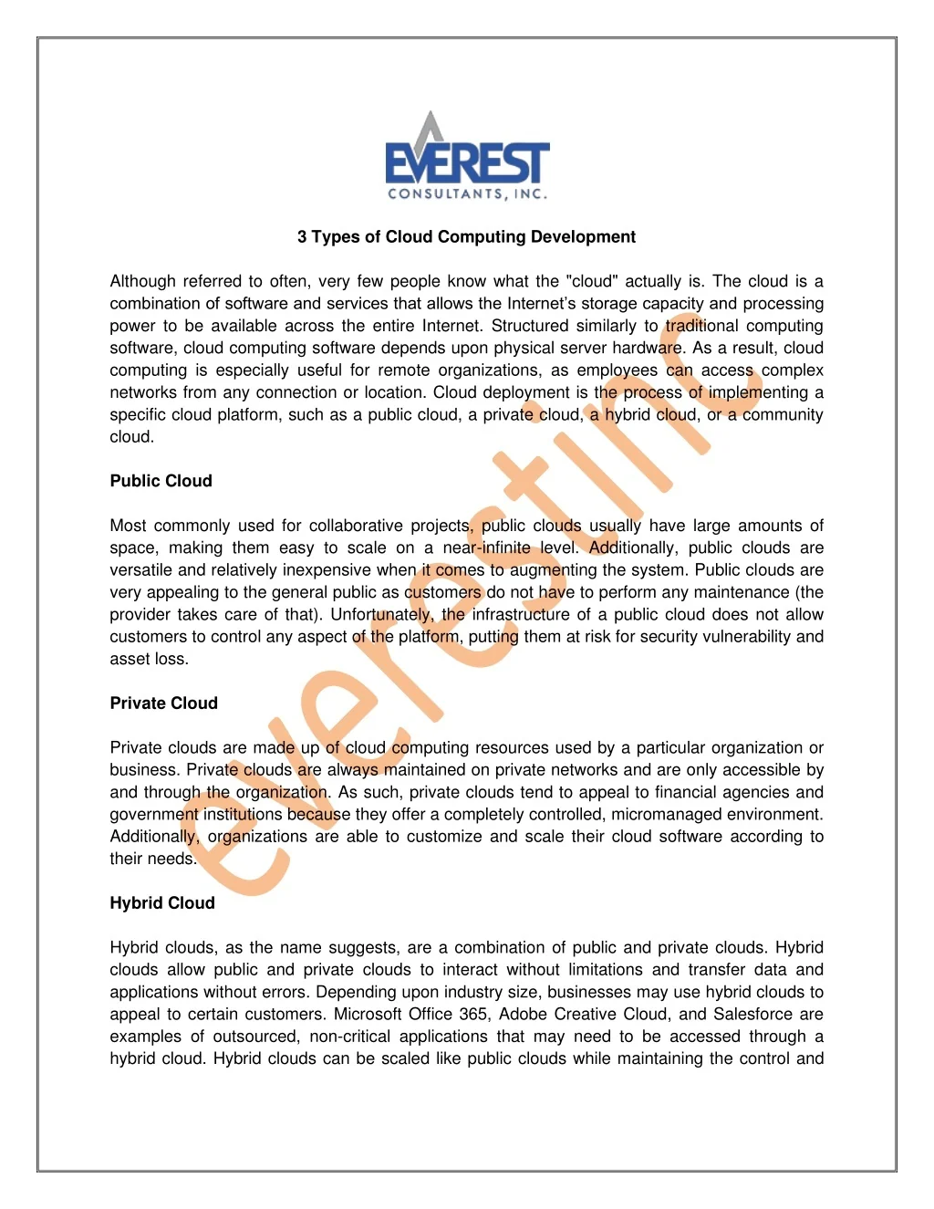PPT - 3 Types of Cloud Computing Development PowerPoint Presentation ...