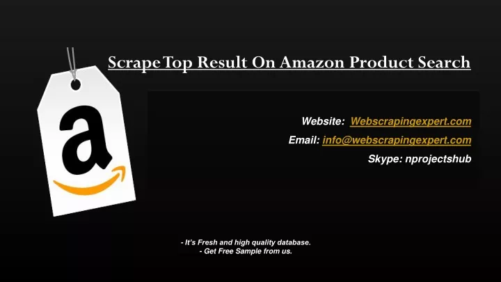 scrape top result on amazon product search