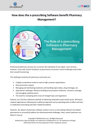 how does the e prescribing software benefit