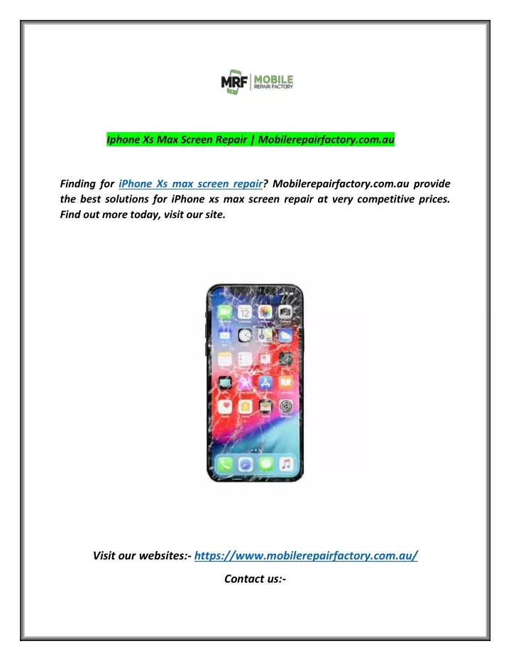 iphone xs max screen repair mobilerepairfactory