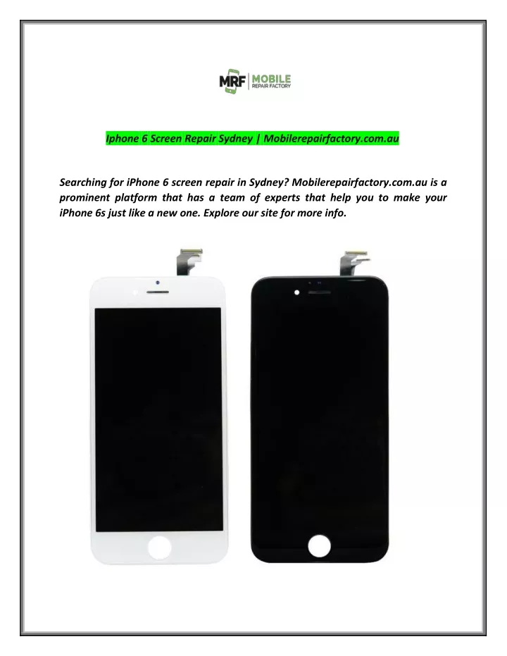 iphone 6 screen repair sydney mobilerepairfactory