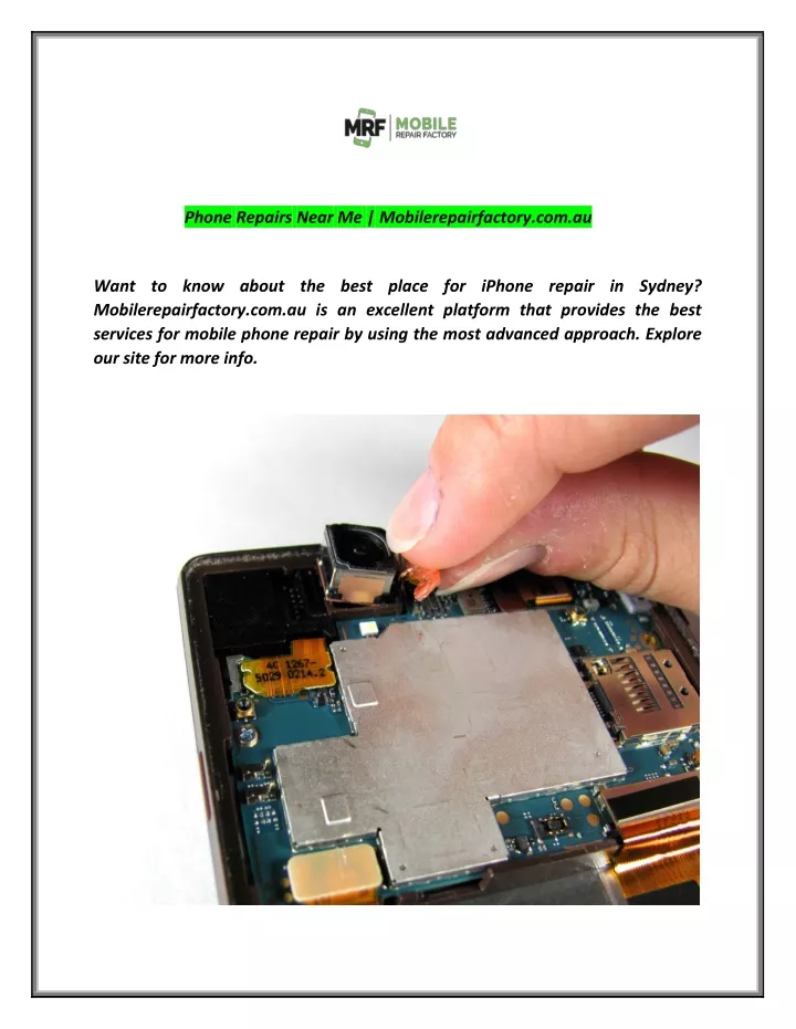 phone repairs near me mobilerepairfactory com au