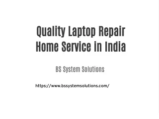 Quality Laptop Repair Home Service in India