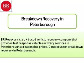 Breakdown Recovery in Peterborough
