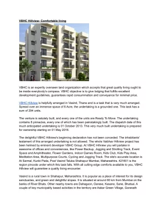 vbhc hillview comfortable living