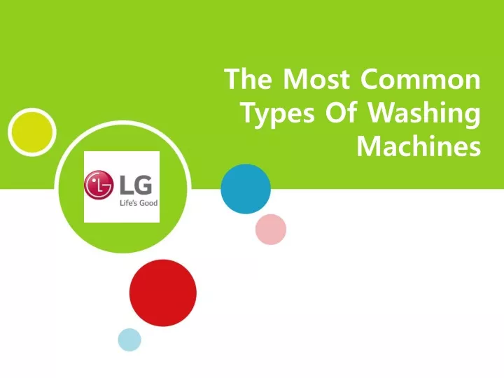 the most common types of washing machines