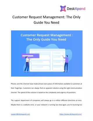 customer request management the only guide