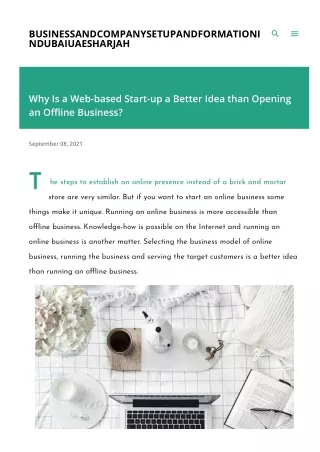 Why Is a Web-based Start-up a Better Idea than Opening an Offline Business?