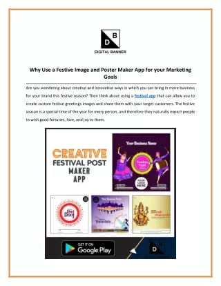 Digital Banner: Festival Images | Business Festival Poster Maker App