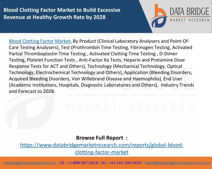 blood clotting factor market to build excessive