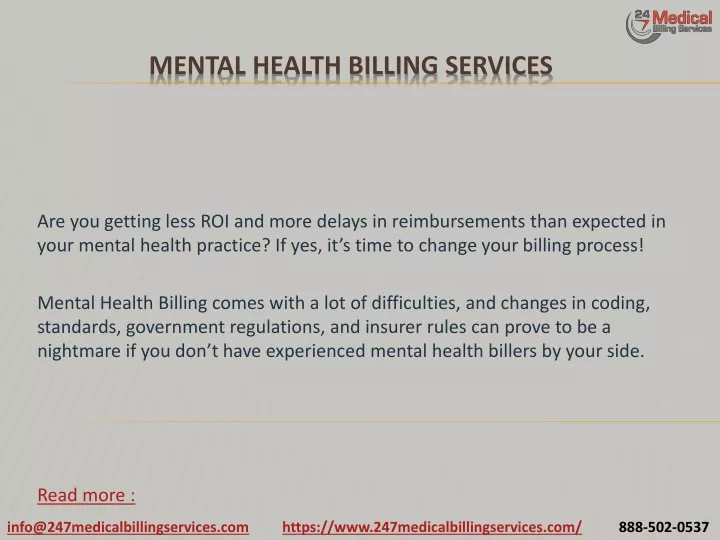 mental health billing services