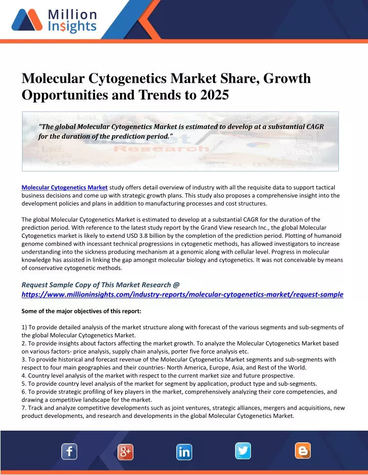 molecular cytogenetics market share growth