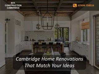 Cambridge Home Renovations That Match Your Ideas