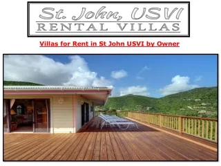 Villas for Rent in St John USVI by Owner