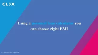 using a personal loan calculator you can choose