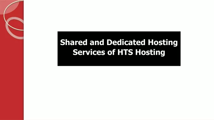 shared and dedicated hosting services of hts hosting