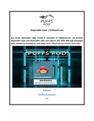 Disposable Vape  Puffspod.com