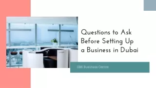 Questions to Ask Before Setting Up a Business in Dubai