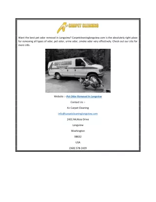 Pet Odor Removal In Longview  Carpetcleaninglongview.com