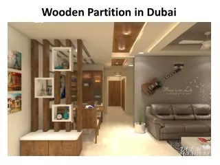 wooden partition in dubai