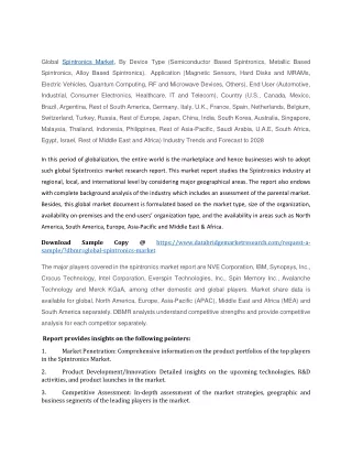 global spintronics market by device type