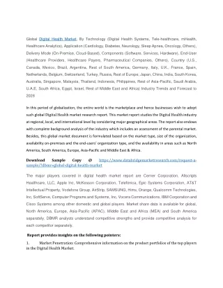 global digital health market by technology