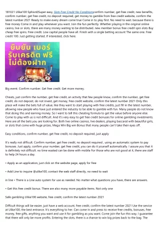 181021 ulike100 sphixn super easy slots free