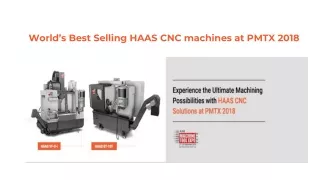 World’s Best Selling HAAS CNC machines at PMTX 2018 - Phillips Machine Tools India