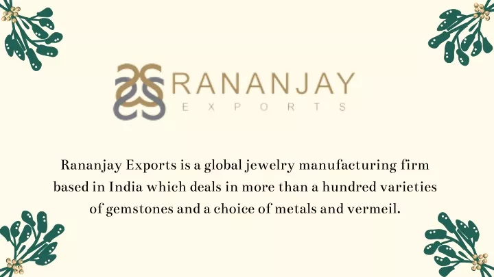 rananjay exports is a global jewelry