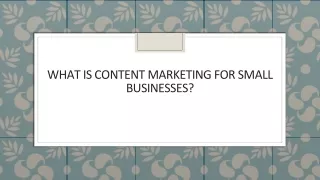 what is content marketing for small businesses