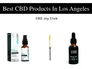 Best CBD Products In Los Angeles