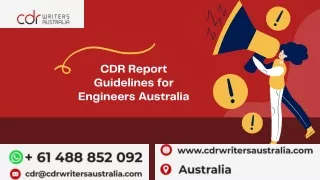 CDR Report Guidelines for Engineers Australia