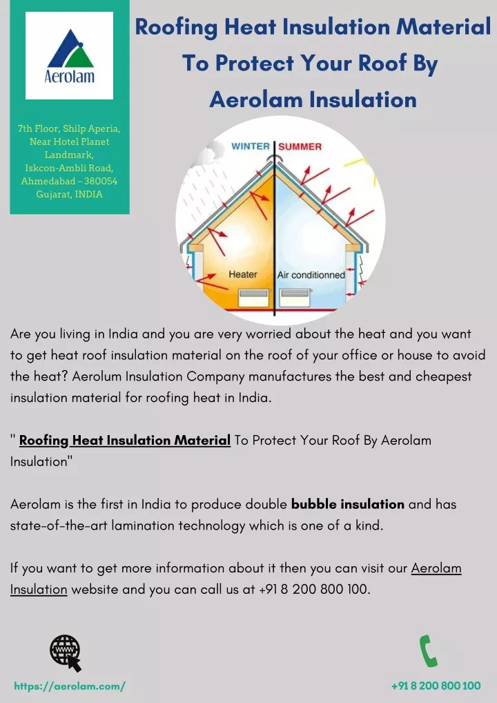 roofing heat insulation material