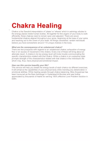 chakra healing