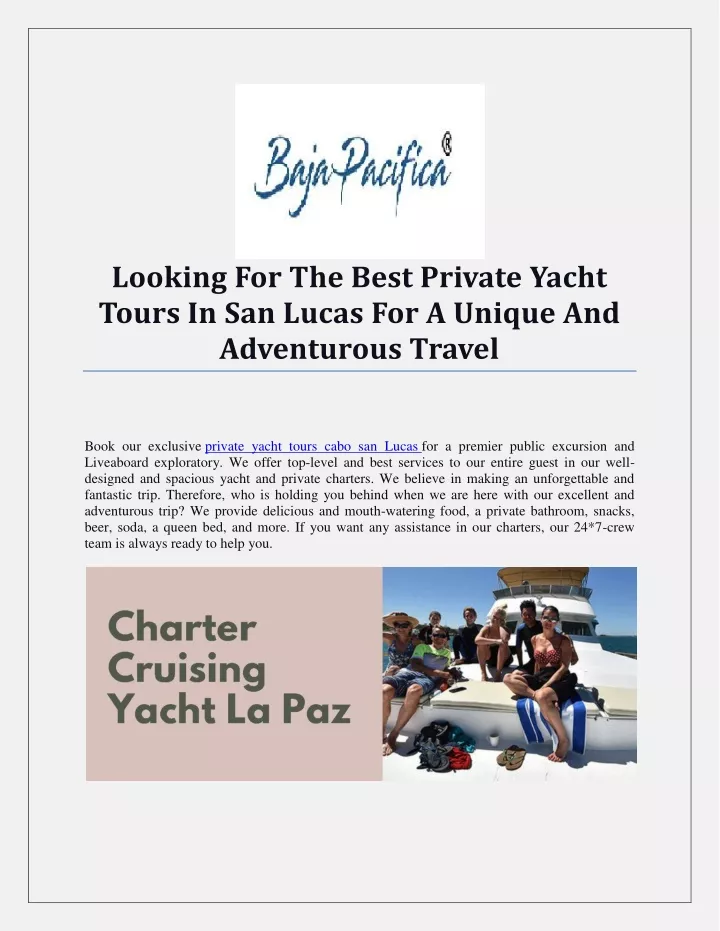 looking for the best private yacht tours