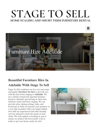 Furniture hire adelaide