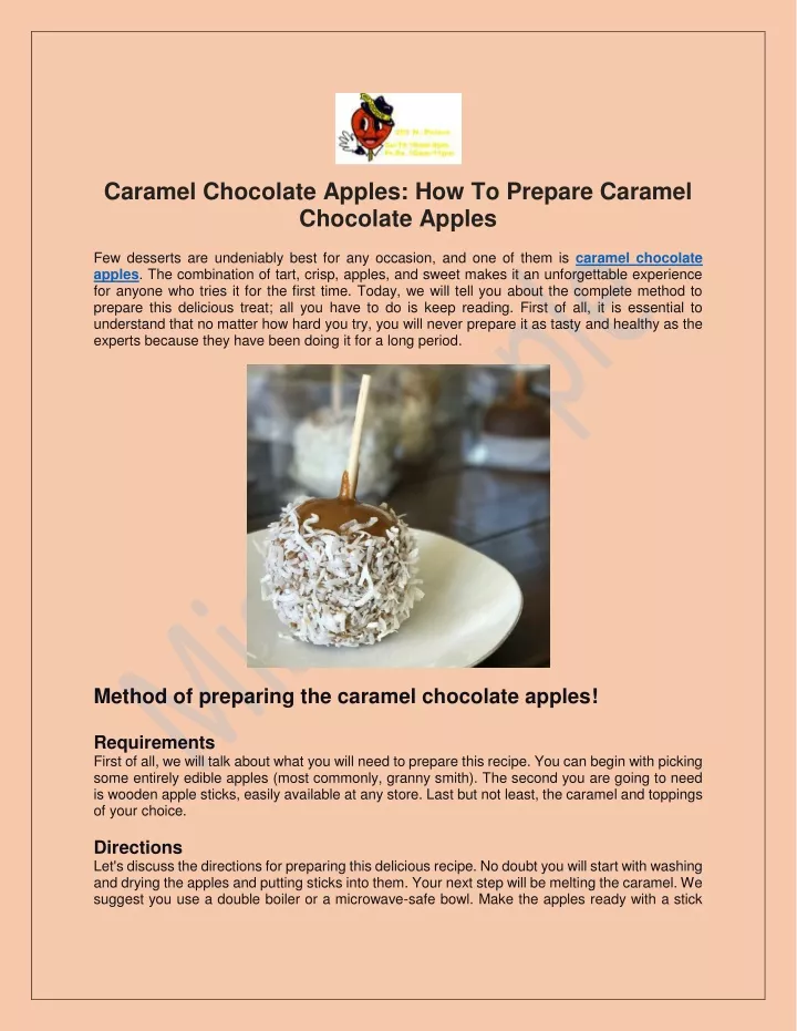 caramel chocolate apples how to prepare caramel