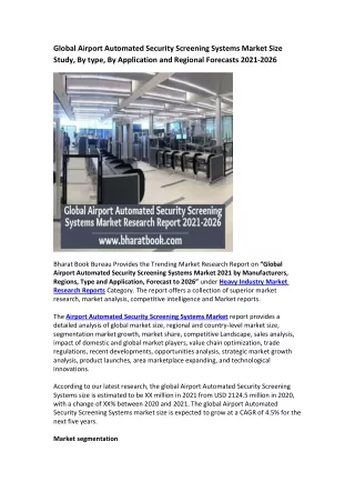 global airport automated security screening