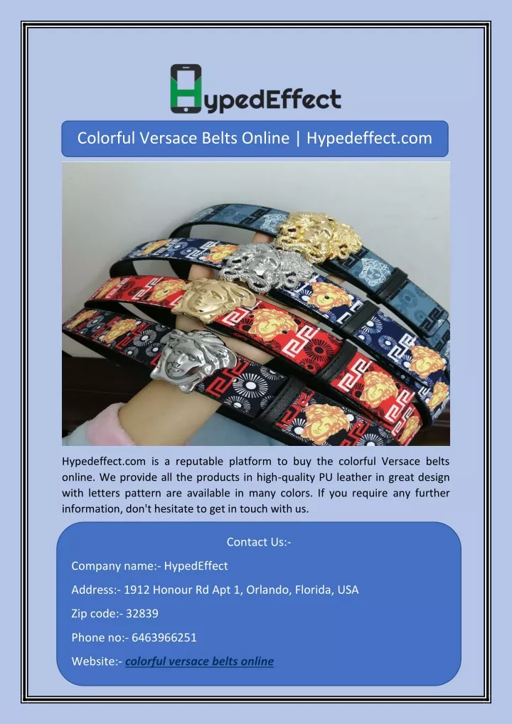 colorful versace belts online hypedeffect com