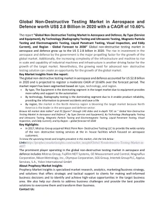 global non destructive testing market