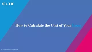 how to calculate the cost of your loan