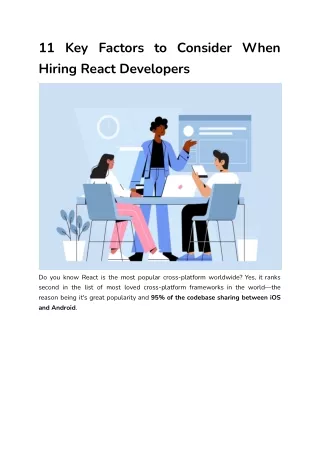 11 key factors to consider when hiring react